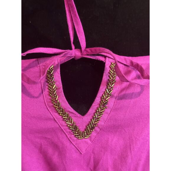 K. Jordan Pink Maxi Dress Small New Spaghetti strap - Picture 6 of 9